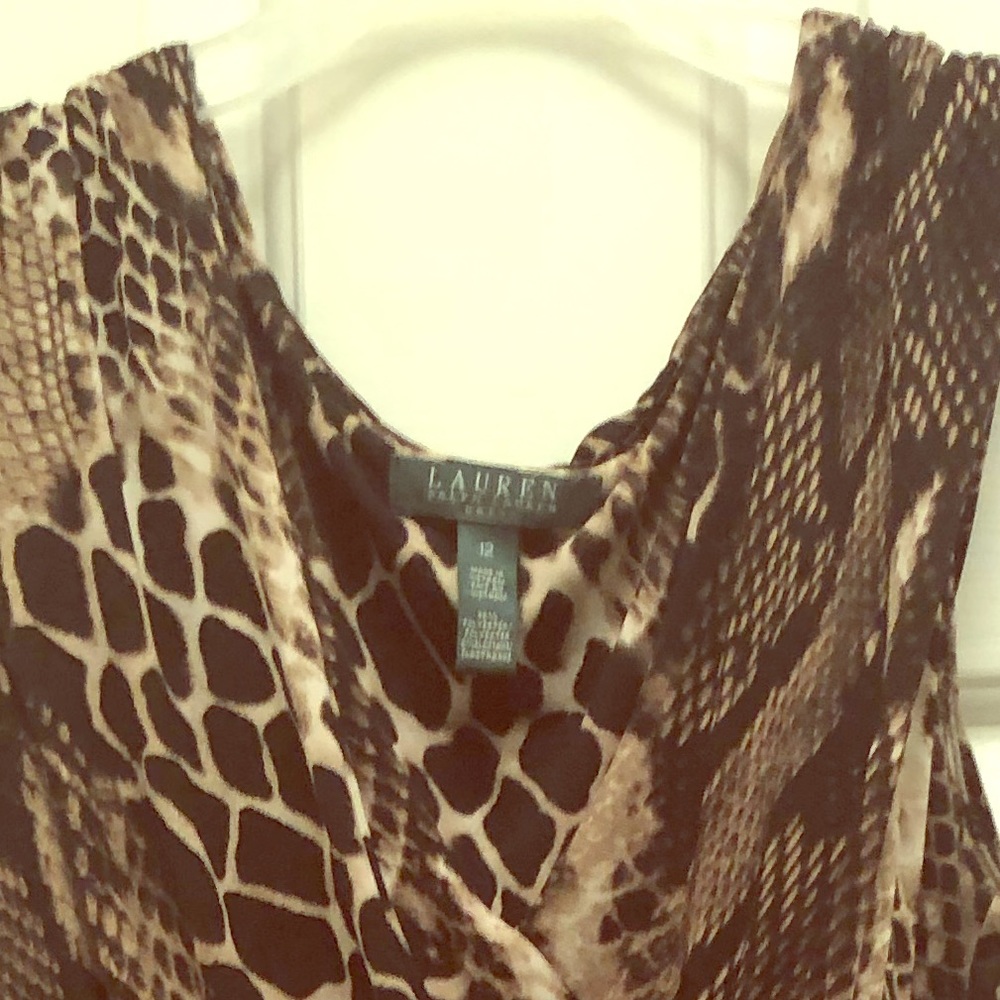 Ralph Lauren dress brown and beige 12